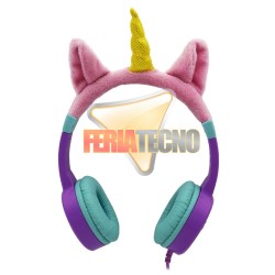 AUDIFONO PARA NIÑA MONSTER, UNICORNIO LILA, COOLKID