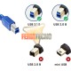 CABLE USB 3.0 A-B PARA IMPRESORA M/M 1,8 MTS.