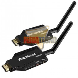 TRANSMISOR HDMI INALAMBRICO 50 METROS, ENERGIZADOS POR USB.