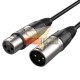 CABLE XLR 3 METROS, M/H, PARA MICROFONO, NEGRO.