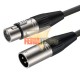 CABLE XLR 3 METROS, M/H, PARA MICROFONO, NEGRO.