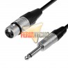 CABLE XLR HEMBRA A PLUG 6.3 MONO, 3 MTS, NEGRO