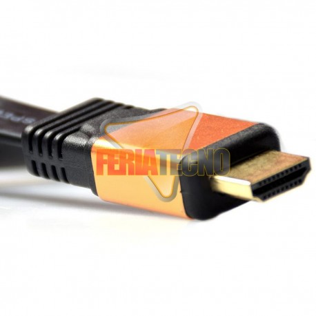 CABLE HDMI 20 MTS. M/M, PLANO, CONEC. BAÑO ORO