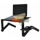 MESA PARA NOTEBOOK CON 2 VENTILADORES USB, PLEGABLE, NEGRA