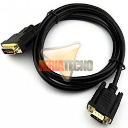 CABLE DVI-I A VGA MACHO MACHO, 1,5 MTS. NEGRO