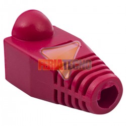 FUNDA, CAPUCHON PARA CONECTOR RJ45, 10 UNI. ROJO