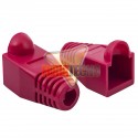 FUNDA, CAPUCHON PARA CONECTOR RJ45, 100 UNI.ROJO