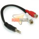 ADAPTADOR DE AUDIO 2 RCA H A 3.5 PLUG M, 23 CMS.