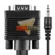 CABLE VGA CON AUDIO 3.5MM, 3 METROS, NEGRO