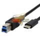 CABLE USB-C A USB 3.0 B PARA IMPRESORA M/M 1,8 MTS.