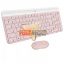 KIT TECLADO Y MOUSE INALAMBRICO USB, ROSA, LOGITECH MK470