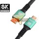 CABLE HDMI 2.1 8K 1.8 MTS. M/M, CONEC. BAÑO ORO. PREMIUM