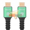 CABLE HDMI 2.1 8K 3 MTS. M/M, CONEC. BAÑO ORO. PREMIUM