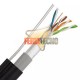 CABLE FTP CON MENSAJERO CAT6, 23 AWG, CCA, 305 MTS. PVC. NEGRO. EXTERIOR